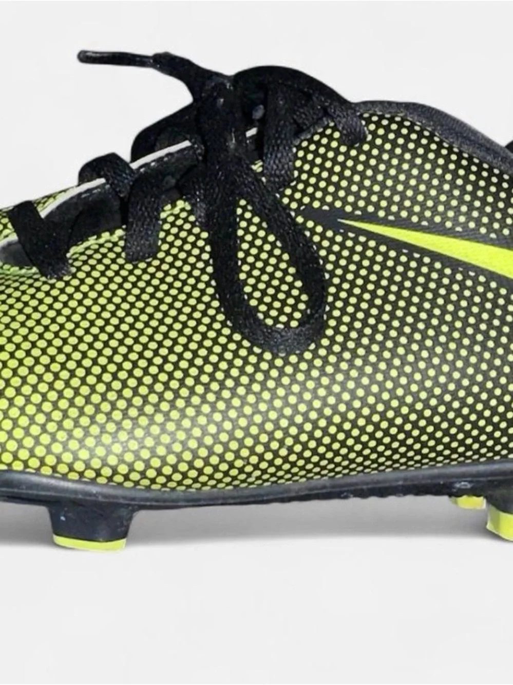 Nike Kids Neon Yellow and Black Soccer Cleats